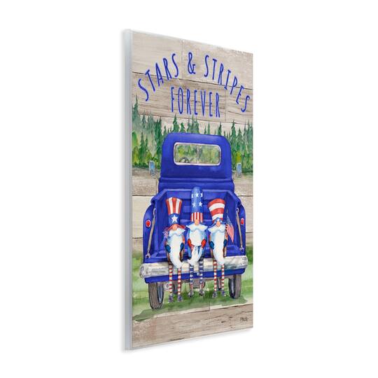 Stupell Industries Stars & Stripes Forever Americana Gnomes Wall Plaque Art